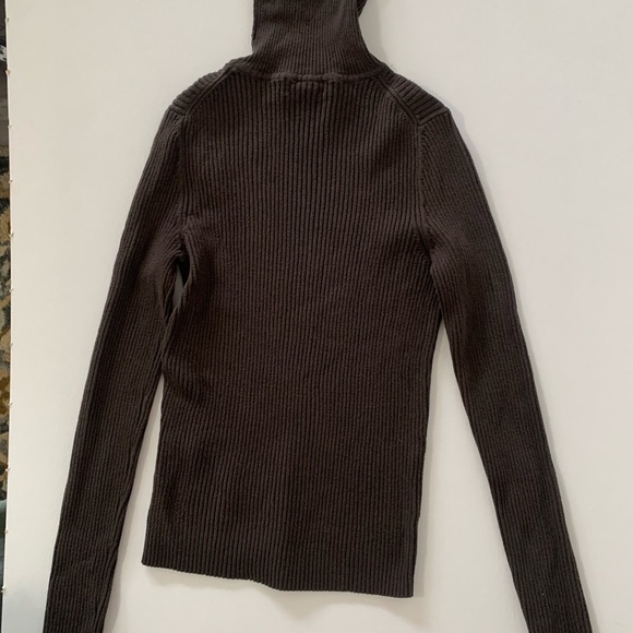 Express Brown Ribbed Turtle Neck - Picture 4 of 4